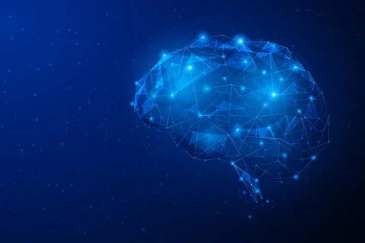 Photo illustration of a brain. 